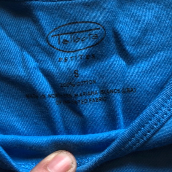 Talbots PS bright blue roundneck tee - Picture 2 of 4